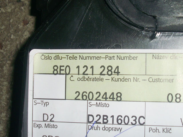 AUDI A4 - 8E - 2001-2005 - vedení vzduchu