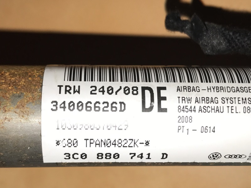 VW PASSAT B6 - 3C - 2005-2010 - airbag stropni L - 3C0880741D