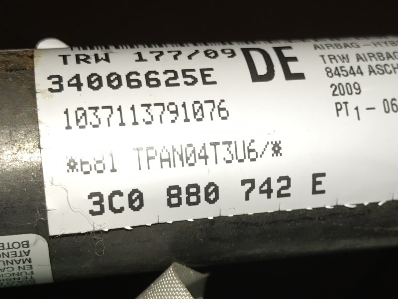 VW PASSAT B6 - 3C - 2005-2010 - airbag stropni P - KOMBI - 3C0880742E