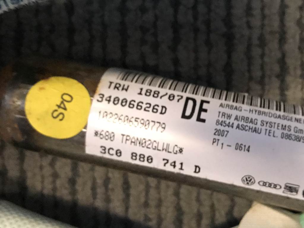 VW PASSAT B6 - 3C - 2005-2010 - airbag stropni L - 3C0880741D