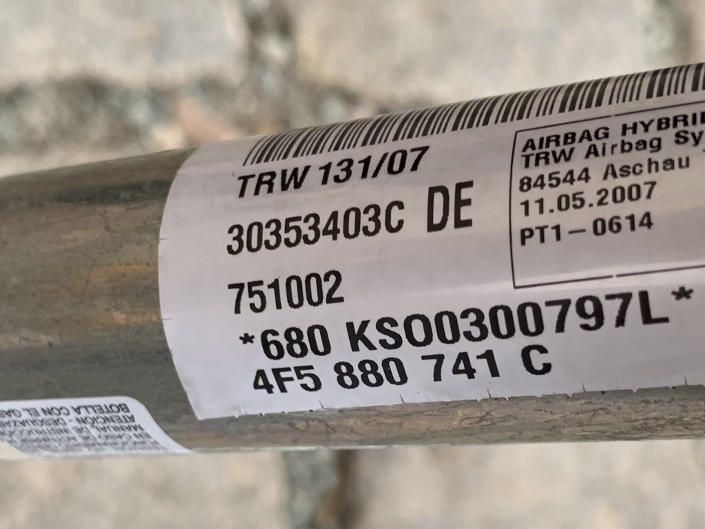 AUDI A6 - 4F - 2005-2011 - airbag stropní L - SEDAN - 4F5880741C