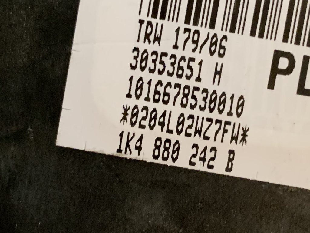 ŠKODA OCTAVIA 2 - 1Z - 2004-2009 - airbag sedalo LP - 1K4880241B