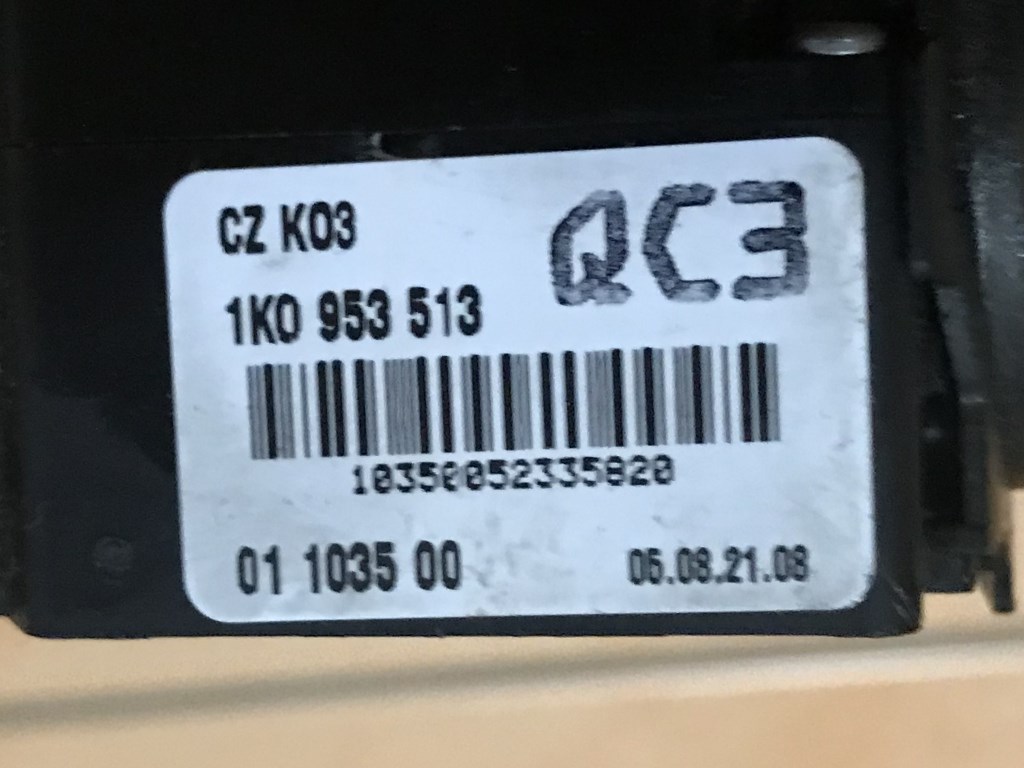 ŠKODA OCTAVIA 2 - 1Z - 2004-2009 - páčka - 1K0953513