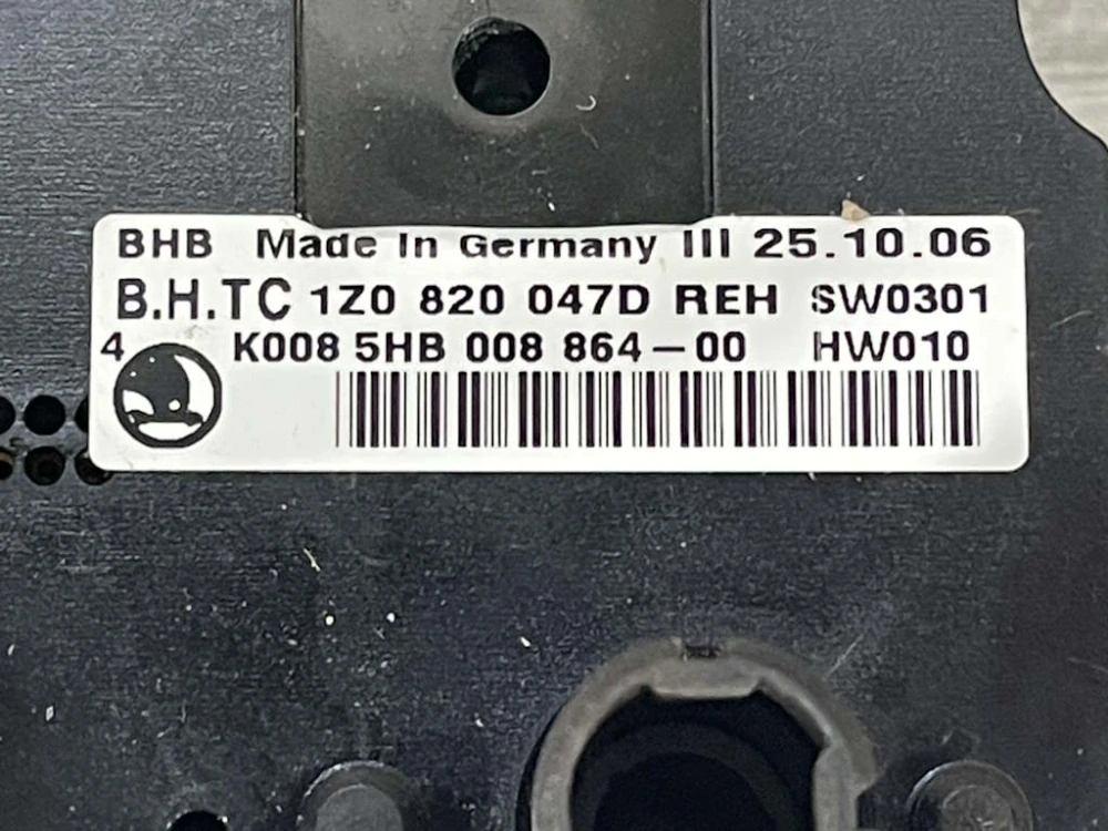 ŠKODA OCTAVIA 2 - 1Z - 2004-2009 - klima panel - 1Z0820047D