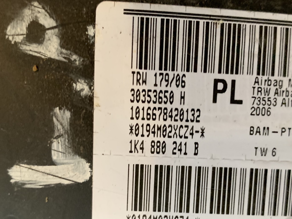 ŠKODA OCTAVIA 2 - 1Z - 2004-2009 - airbag sedalo LP - 1K4880241B