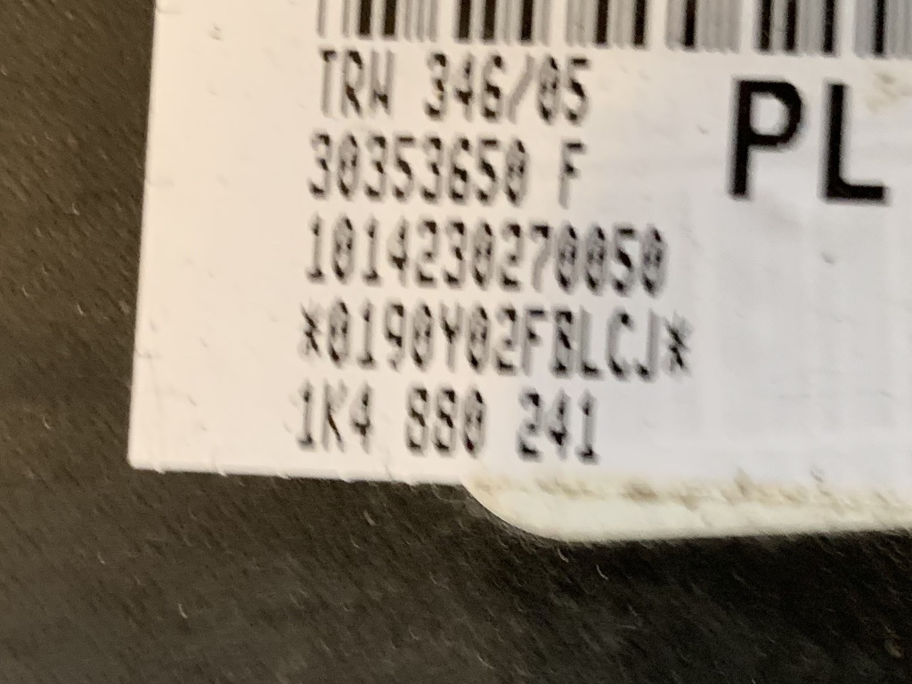 ŠKODA OCTAVIA 2 - 1Z - 2004-2009 - airbag sedalo LP - 1K4880241