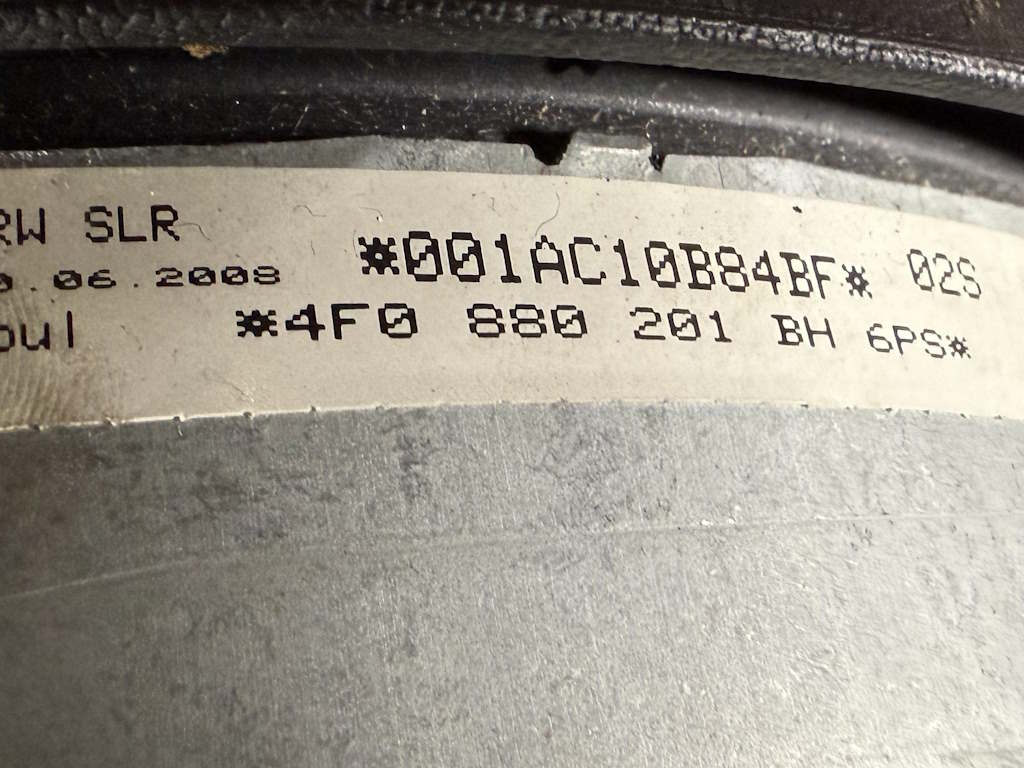 AUDI A6 - 4F - C6 - 2004-2011 - airbag 4 ramenný - černý - 4F0880201BH