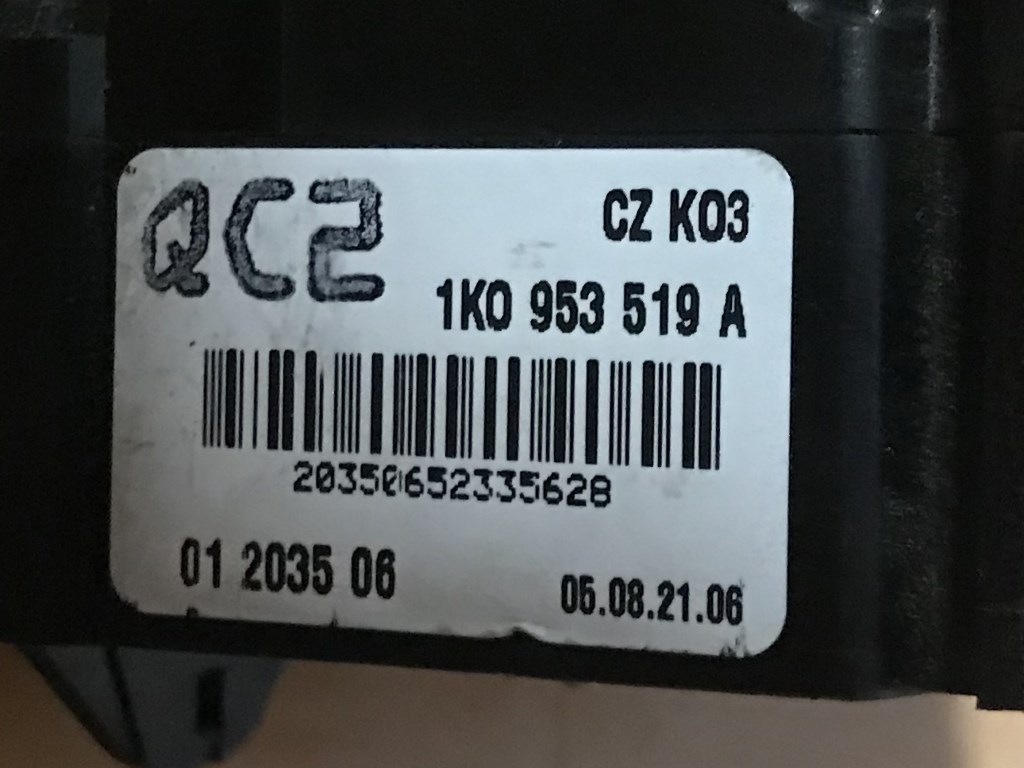 ŠKODA OCTAVIA 2 - 1Z - 2004-2009 - páčka - 1K0953519A