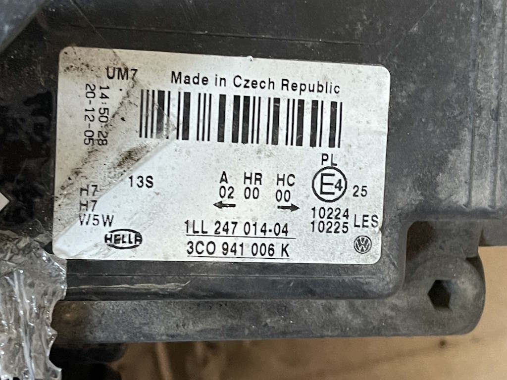 VW PASSAT B6 - 3C - 2005-2010 - světlo PP - 3C0941006K - ANGLIE