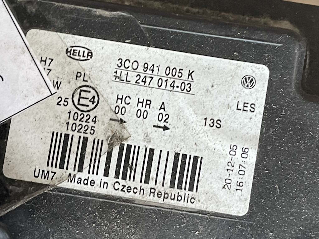 VW PASSAT B6 - 3C - 2005-2010 - světlo LP - 3C0941005K - ANGLIE