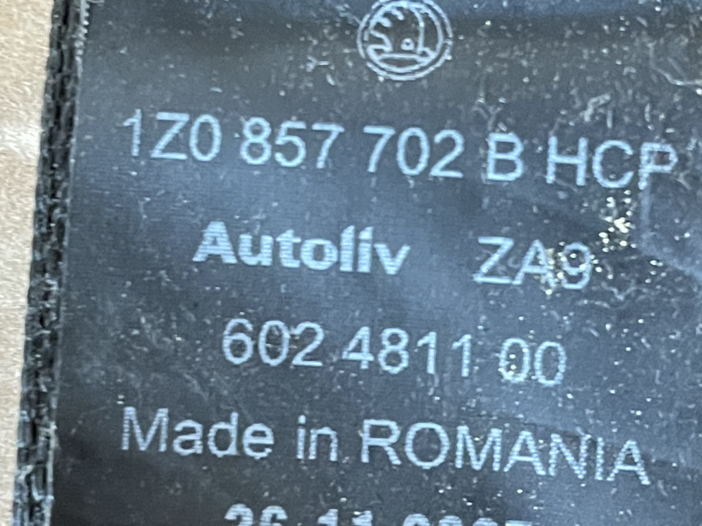 ŠKODA OCTAVIA 2 - 1Z - 2004-2009 - airbag volant + spolujezdec + pás PP+LP - 1Z0880201AM 1K0880204N 1Z0857701B 1Z0857702B